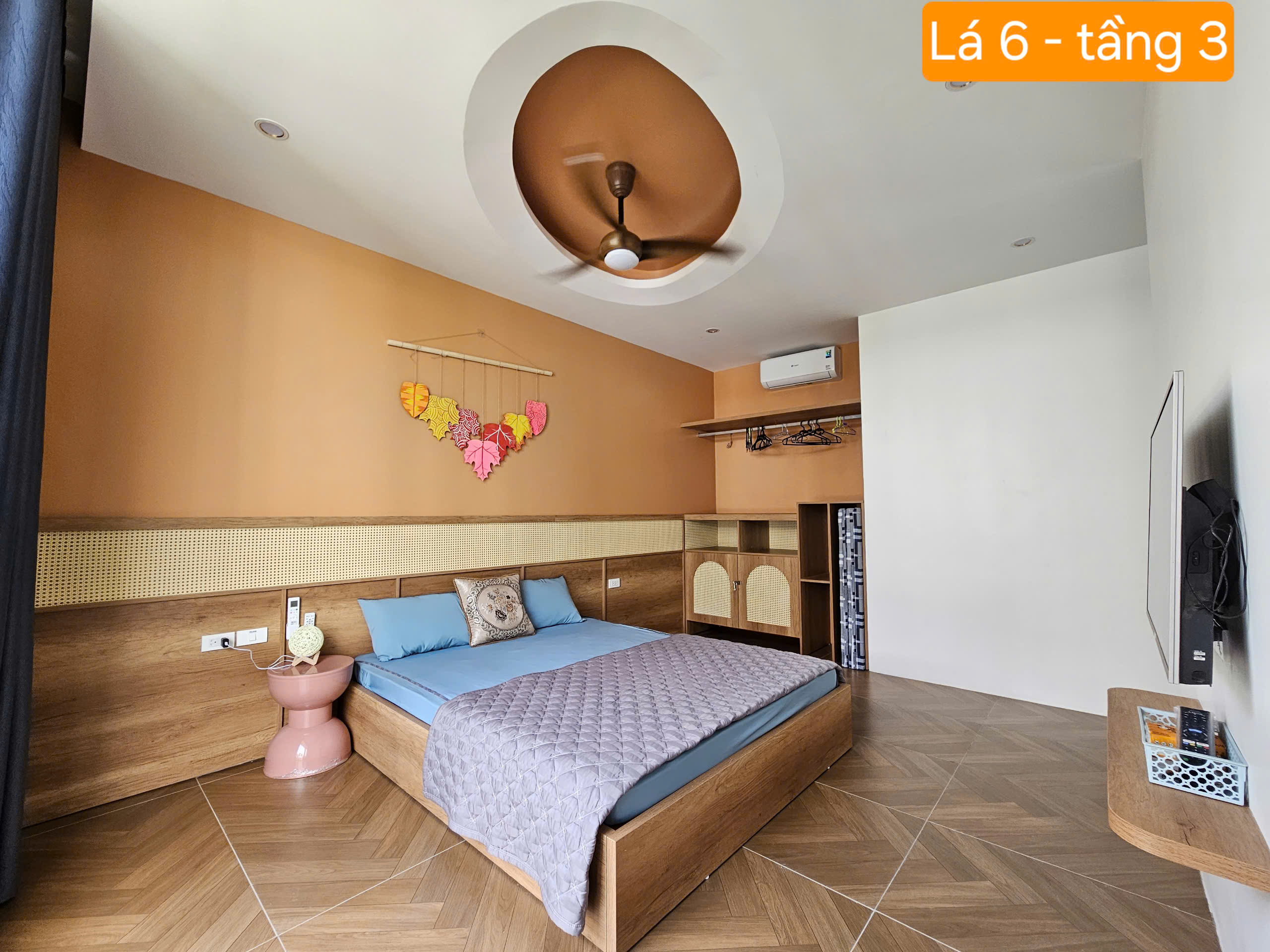 LaHome Bedroom with Orange Walls